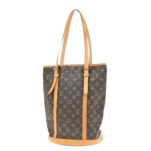 LOUIS VUITTON BUCKET GM Shoulder Tote Bag Monogram Leather Brown M42236 33EF502 - Picture 1 of 16